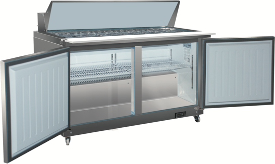 VALPRO 61″ MEGA-TOP SANDWICH / SALAD FOOD PREP TABLE REFRIGERATOR image 1