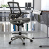 Waylon Mid-Back Transparent Black Mesh Drafting Chair with Graphite Silver Frame image 1