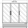VALPRO THREE SWING FULL GLASS DOOR MERCHANDISER REFRIGERATOR – 72 CU. FT. image 1