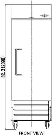 VALPRO SINGLE DOOR REACH-IN REFRIGERATOR 19 OR 23 CU. FT. image 2