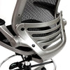 Waylon Mid-Back Transparent Black Mesh Drafting Chair with Graphite Silver Frame image 4