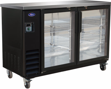 VALPRO 61″ TWO GLASS SWING DOOR BAR BACK COOLER image 0