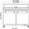 VALPRO 48″ MEGA-TOP SANDWICH / SALAD FOOD PREP TABLE REFRIGERATOR image 4
