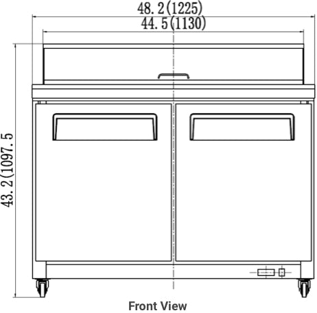 VALPRO 48″ MEGA-TOP SANDWICH / SALAD FOOD PREP TABLE REFRIGERATOR image 4