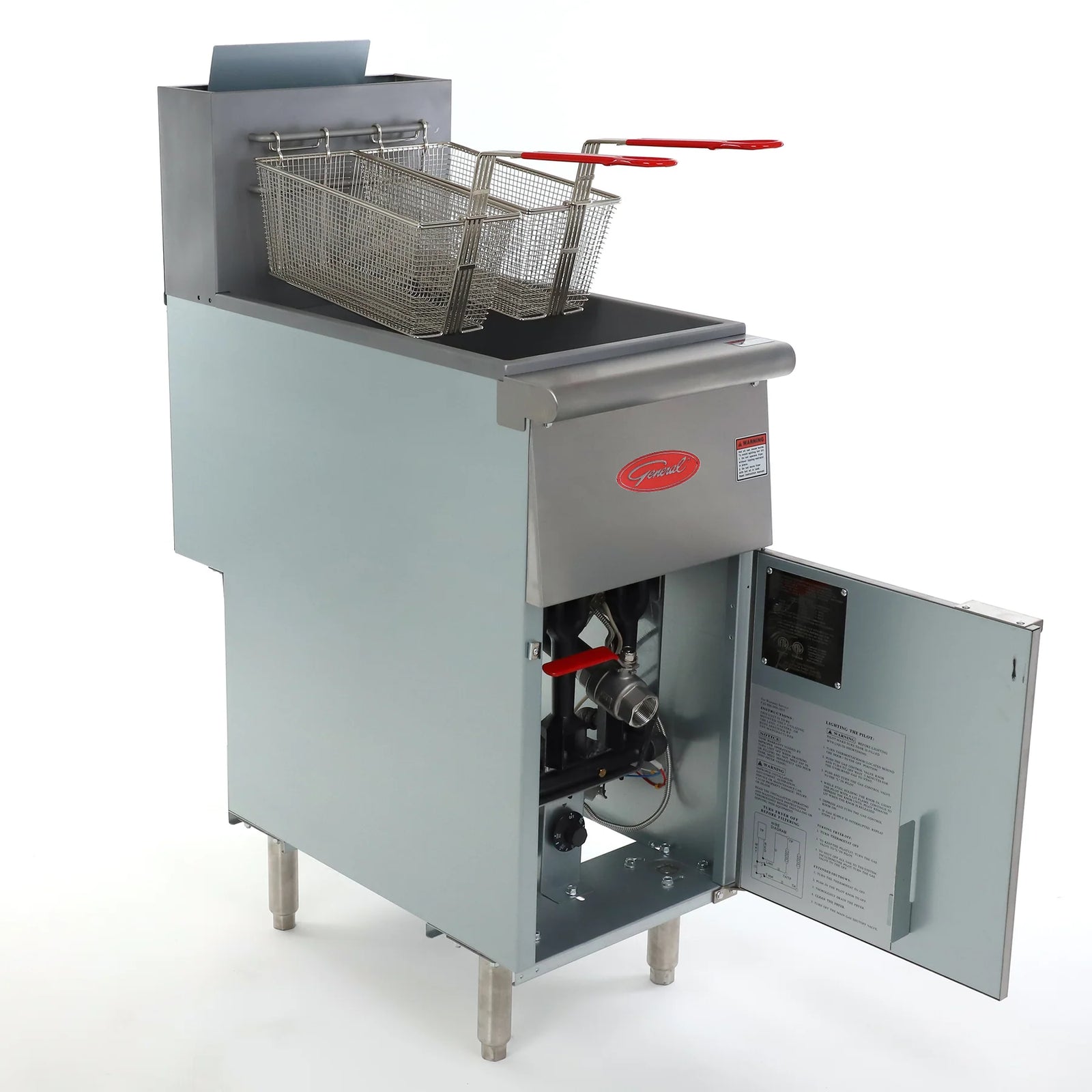 40lb Fryer, 3 tube, 90k BTU, Natural Gas image 3