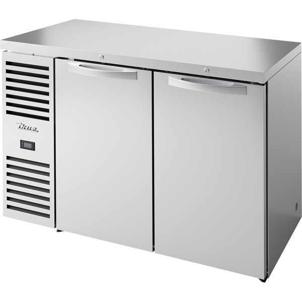 True TBR52-RISZ1-L-S-SS-1 52" Bar Refrigerator - Swinging Solid Doors, Stainless image 0