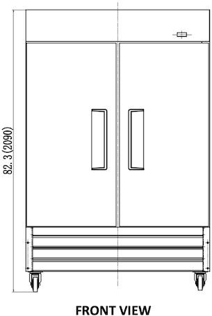 VALPRO TWO-DOOR REACH-IN FREEZER 49 CU. FT. image 4