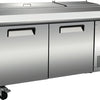 VALPRO 71″ TWO-DOOR PIZZA PREP TABLE REFRIGERATOR image 0