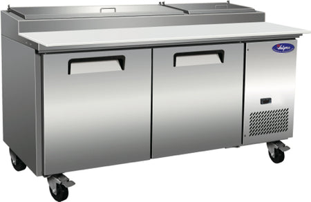 VALPRO 71″ TWO-DOOR PIZZA PREP TABLE REFRIGERATOR image 0