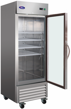 VALPRO SINGLE GLASS DOOR REACH-IN REFRIGERATOR 23 CU. FT. image 1