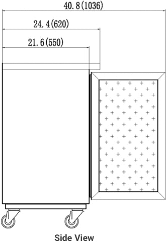 VALPRO 49″ TWO GLASS SWING DOOR BACK BAR COOLER image 2