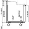VALPRO 71″ TWO-DOOR PIZZA PREP TABLE REFRIGERATOR image 3