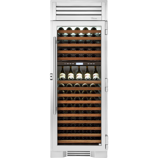 True 30" Dual Zone Wine Column with Stainless Glass Door image 0